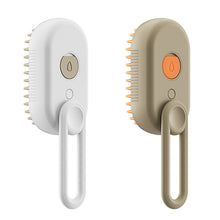 Load image into Gallery viewer, Pet Electric Spray Comb Rechargeable Cat Steamy Grooming Brush Cleaning Tool, Handle White, Handle Coffee