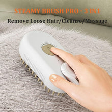 Load image into Gallery viewer, Pet Electric Spray Comb Rechargeable Cat Steamy Grooming Brush Cleaning Tool, Handle White, Handle Coffee