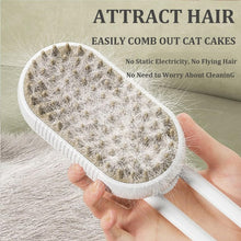 Load image into Gallery viewer, Pet Electric Spray Comb Rechargeable Cat Steamy Grooming Brush Cleaning Tool, Handle White, Handle Coffee