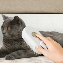 Load image into Gallery viewer, Pet Electric Spray Comb Rechargeable Cat Steamy Grooming Brush Cleaning Tool, Handle White, Handle Coffee