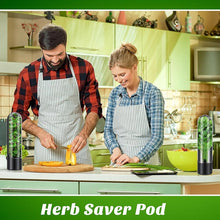 Load image into Gallery viewer, Herb Crisper Vegetable Keep Fresh Container Cilantro Herb Storage Container, 24.5 x 6.5 cm