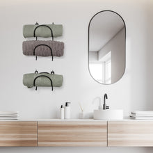 Load image into Gallery viewer, Bathroom Wall Mounted Towel Rack Multifunctional Iron Wall Mounted Wine Stand Storage Shelf