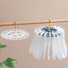 Load image into Gallery viewer, 360 Degree Rotatable Sock Hanger With 20 Clips Round Laundry Drying Rack
