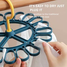 Load image into Gallery viewer, 360 Degree Rotatable Sock Hanger With 20 Clips Round Laundry Drying Rack