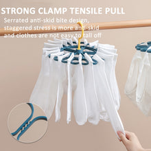 Load image into Gallery viewer, 360 Degree Rotatable Sock Hanger With 20 Clips Round Laundry Drying Rack