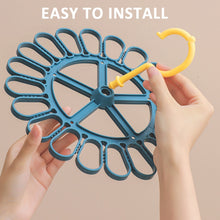 Load image into Gallery viewer, 360 Degree Rotatable Sock Hanger With 20 Clips Round Laundry Drying Rack