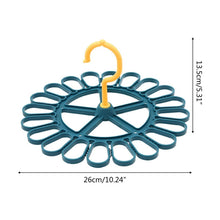 Load image into Gallery viewer, 360 Degree Rotatable Sock Hanger With 20 Clips Round Laundry Drying Rack
