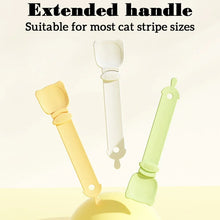 Load image into Gallery viewer, Cat Feeder Cat Strip Squeezer Pet Snack Minced Meat Feeding Spoon, Orange, Green, Beige