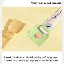 Load image into Gallery viewer, Cat Feeder Cat Strip Squeezer Pet Snack Minced Meat Feeding Spoon, Orange, Green, Beige