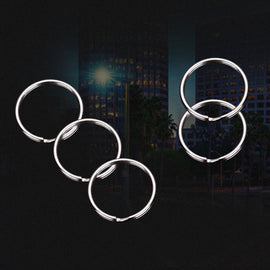 10pcs 1.5 X 25mm Key Holder Ring Metal Key Chain Charm Ring