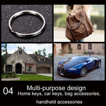 Load image into Gallery viewer, 10pcs 1.5 X 25mm Key Holder Ring Metal Key Chain Charm Ring