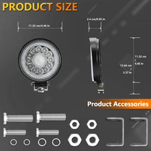 Load image into Gallery viewer, 4 Inch Round Mixed Luminous Double-Circle Angel Eye Work Light, D0102