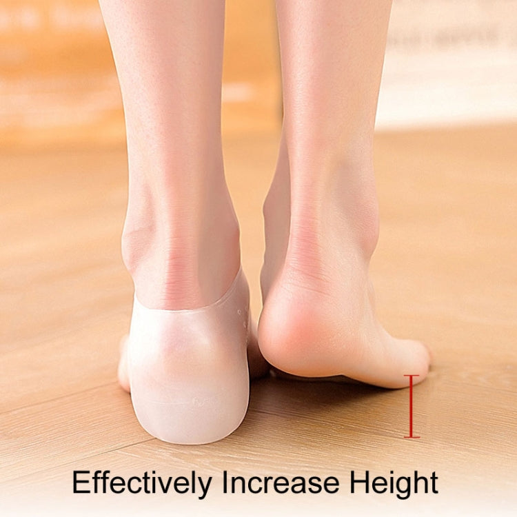 1pair Invisible Height Increasing Insole Silicone Sole Breathable Heel Pads