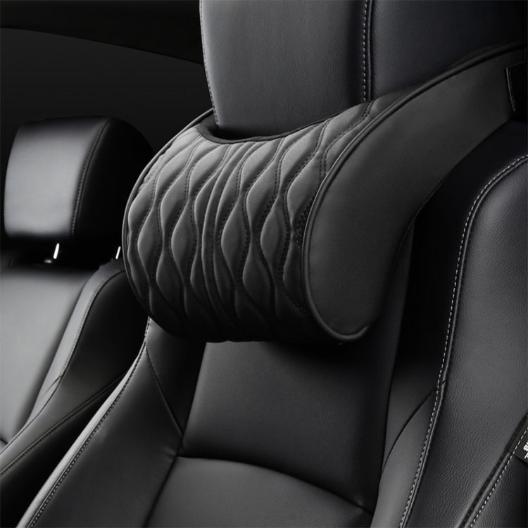 Car Seat Memory Foam Support Cushion, Black Headrest, Coffee Headrest, Black Waist Support, Coffee Waist Support