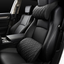 Load image into Gallery viewer, Car Seat Memory Foam Support Cushion, Black Headrest, Coffee Headrest, Black Waist Support, Coffee Waist Support