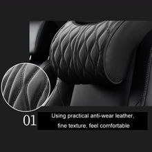 Load image into Gallery viewer, Car Seat Memory Foam Support Cushion, Black Headrest, Coffee Headrest, Black Waist Support, Coffee Waist Support