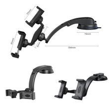 Load image into Gallery viewer, Car Dashboard Suction Cup Double Chuck Mobile Phone Holder