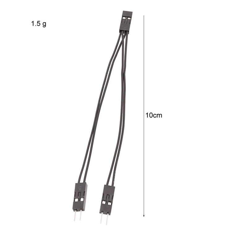 3pcs DuPont Terminal Wire DuPont 2.54 Connection Cable 2Pin 1 To 2 Wire One Female To Two Males, 10cm