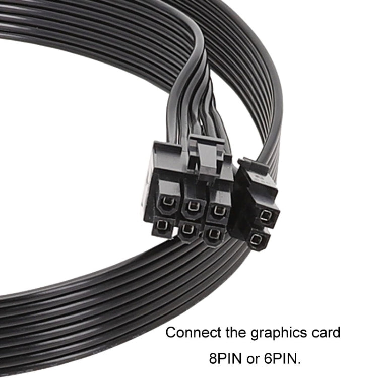 For Corsair 18AWG Flat Cable Power Module Cable Graphics Card Module Cable 8Pin To 8Pin 6+2, 50cm For Corsair, 60cm For Corsair