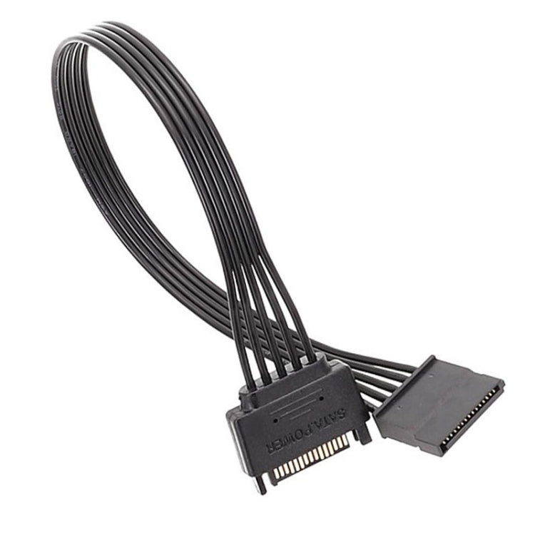 Power Supply SATA 15Pin Male And Female Extension Cable Durable Hard Disk Drive Power Connection Cables, 30cm 15Pin, 60cm 15Pin