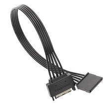 Load image into Gallery viewer, Power Supply SATA 15Pin Male And Female Extension Cable Durable Hard Disk Drive Power Connection Cables, 30cm 15Pin, 60cm 15Pin