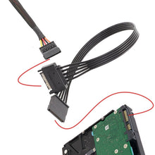 Load image into Gallery viewer, Power Supply SATA 15Pin Male And Female Extension Cable Durable Hard Disk Drive Power Connection Cables, 30cm 15Pin, 60cm 15Pin