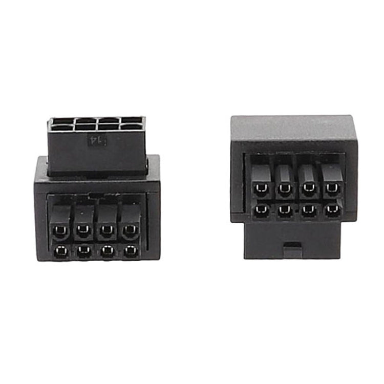 Motherboard CPU 8Pin Power Steering Connector Interface Steering Header 90 Degree Adaptor, Positive Bend A Type, Reverse Curve B Type