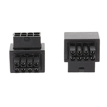 Load image into Gallery viewer, Motherboard CPU 8Pin Power Steering Connector Interface Steering Header 90 Degree Adaptor, Positive Bend A Type, Reverse Curve B Type