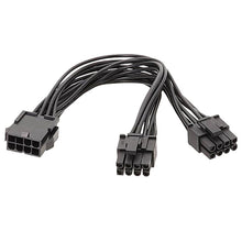 Load image into Gallery viewer, 8P Female To Dual 6+2Pin Male Graphics Card Power Cable 8P To Dual 8P 1 To 2 Power Adapter Cable, 8P Female To Dual 6+2Pin Male