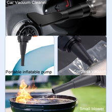 Load image into Gallery viewer, Car Vacuum Cleaner Large Suction Power Wireless Pump Inflatable Blower Handheld Small Vacuum Cleaner, Brush 200W+2 Filters+Storage Bag (Black), Brush 200W+3 Filters+Air Bag (Black), Brushless 260W+2 Filters+Storage Bag (Black)                          ...