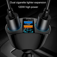 Load image into Gallery viewer, Dual USB Type-C Real-time Digital Display Cigarette Lighter Expansion Car Charger, 3.1A Double A+C, QC3.0+2.4A Dual A+C, 66W Dual A+C, PD+QC3.0+2.4A Dual A+C