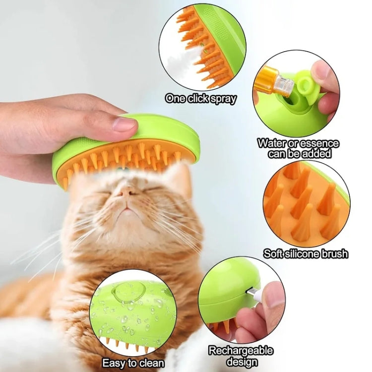 Mango Pet Electrical Spray Massage Comb Hair Removal Cleaning Grooming Brush For Cats And Dogs