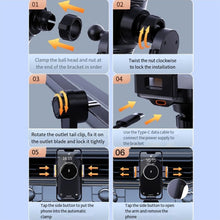 Load image into Gallery viewer, Smart Induction Wireless Charger Car Cell Phone Holder Solar Fast Charging Air Vent Navigation Stand