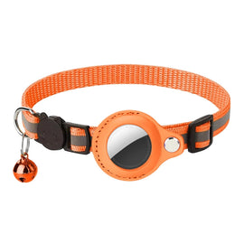 For AirTag 2nd Gen / AirTag 1st Gen Pet Anti-Lost Locator Collar Protector Cats Reflective Bell Neckties