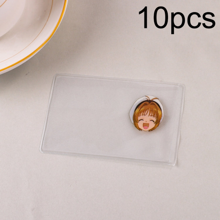 10pcs Transparent Antimagnetic Spoof Avatar ID Card Cover