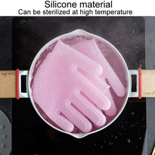 Load image into Gallery viewer, Kitchen Silicone Dishwash Gloves Male And Female Household Chores Cleaning Mitts, 160g