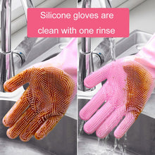 Load image into Gallery viewer, Kitchen Silicone Dishwash Gloves Male And Female Household Chores Cleaning Mitts, 160g