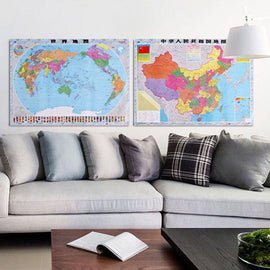 High Definition Printed Double Sided Laminated Waterproof Map