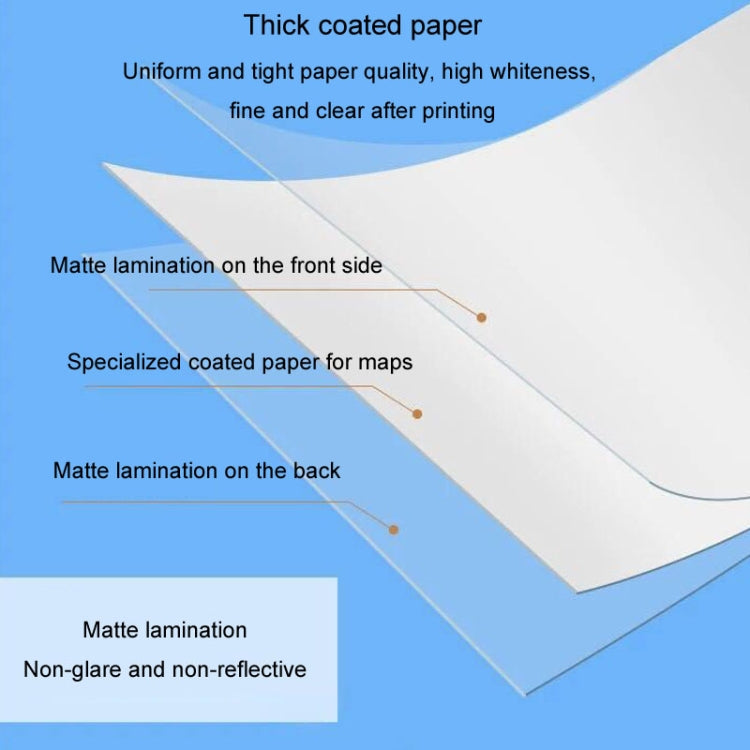 High Definition Printed Double Sided Laminated Waterproof Map