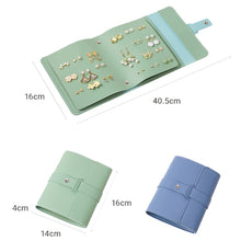 Load image into Gallery viewer, Book Shaped Jewelry Bag Large capacity Travel Portable Multifunctional Earring Storage Bag, Blue, Green, Pink