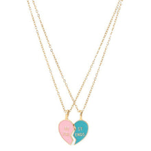 Load image into Gallery viewer, BEST FRIEND Love Lockbone Chain Matching Heart Pendant Friendship Card Necklace