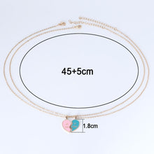 Load image into Gallery viewer, BEST FRIEND Love Lockbone Chain Matching Heart Pendant Friendship Card Necklace