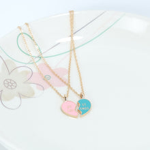 Load image into Gallery viewer, BEST FRIEND Love Lockbone Chain Matching Heart Pendant Friendship Card Necklace