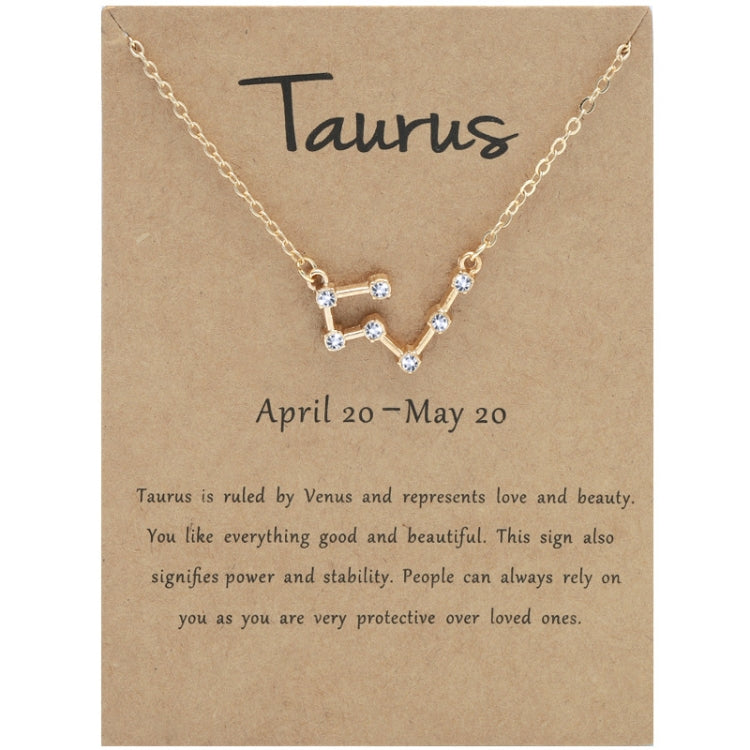 12 Zodiac Signs With Diamonds Necklace Card Rhinestones Collarbone Chain Pendant, Scorpio Golden, Sagittarius Golden, Capricorn Golden, Taurus Golden, Pisces Golden, Leo Golden, Libra Golden, Cancer Golden, Aquarius Golden, Virgo Golden, Aries Golden  ...
