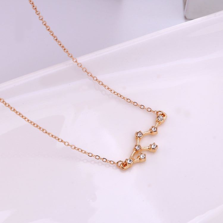12 Zodiac Signs With Diamonds Necklace Card Rhinestones Collarbone Chain Pendant, Scorpio Golden, Sagittarius Golden, Capricorn Golden, Taurus Golden, Pisces Golden, Leo Golden, Libra Golden, Cancer Golden, Aquarius Golden, Virgo Golden, Aries Golden  ...