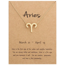 Load image into Gallery viewer, Zodiac Signs Necklace Electroplate Alloy Short Chain Jewelry, Aries Golden, Cancer Golden, Libra Golden, Virgo Golden, Leo Golden, Aquarius Golden, Pisces Golden, Taurus Golden, Capricorn Golden, Sagittarius Golden, Scorpio Golden, Gemini Golden       ...
