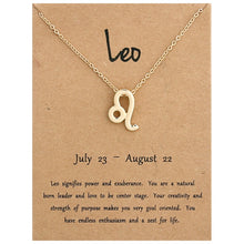 Load image into Gallery viewer, Zodiac Signs Necklace Electroplate Alloy Short Chain Jewelry, Aries Golden, Cancer Golden, Libra Golden, Virgo Golden, Leo Golden, Aquarius Golden, Pisces Golden, Taurus Golden, Capricorn Golden, Sagittarius Golden, Scorpio Golden, Gemini Golden       ...