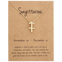 Load image into Gallery viewer, Zodiac Signs Necklace Electroplate Alloy Short Chain Jewelry, Aries Golden, Cancer Golden, Libra Golden, Virgo Golden, Leo Golden, Aquarius Golden, Pisces Golden, Taurus Golden, Capricorn Golden, Sagittarius Golden, Scorpio Golden, Gemini Golden       ...
