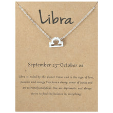Load image into Gallery viewer, Zodiac Signs Necklace Electroplate Alloy Short Chain Jewelry, Aries Golden, Cancer Golden, Libra Golden, Virgo Golden, Leo Golden, Aquarius Golden, Pisces Golden, Taurus Golden, Capricorn Golden, Sagittarius Golden, Scorpio Golden, Gemini Golden       ...