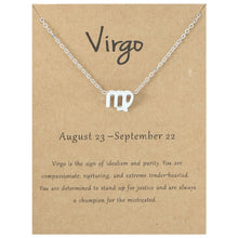 Load image into Gallery viewer, Zodiac Signs Necklace Electroplate Alloy Short Chain Jewelry, Aries Golden, Cancer Golden, Libra Golden, Virgo Golden, Leo Golden, Aquarius Golden, Pisces Golden, Taurus Golden, Capricorn Golden, Sagittarius Golden, Scorpio Golden, Gemini Golden       ...